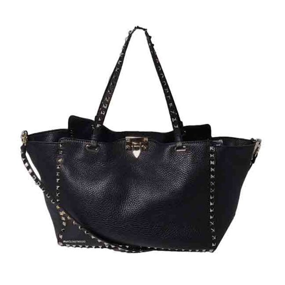 Valentino Handbags - SOLD Valentino Black Rockstud Trapeze Bag